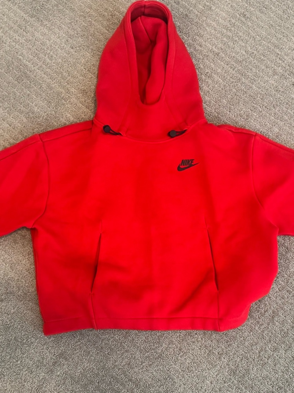 Nike women’s red Hoodie with Black Logo